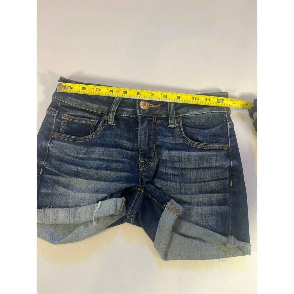 American Eagle Midi Blue Super Super Stretch Womens Denim 0 - Picture 3 of 12